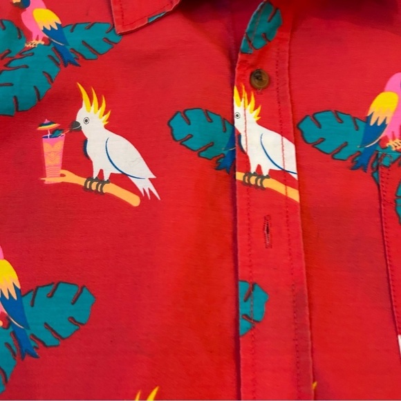 🍹 Polly Want a Cocktail! Men's Party Shirt Large - Picture 8 of 11